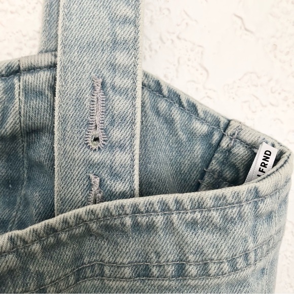 NWT New GRLFRND Eliana Denim Mini Jean Dress Fast Hearts Large - Picture 9 of 17